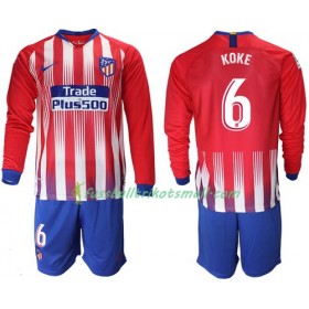 Fußballtrikots Atlético Madrid Koke 6 Kinder 2018-2019 Langarm Heimtrikotsatz kaufen